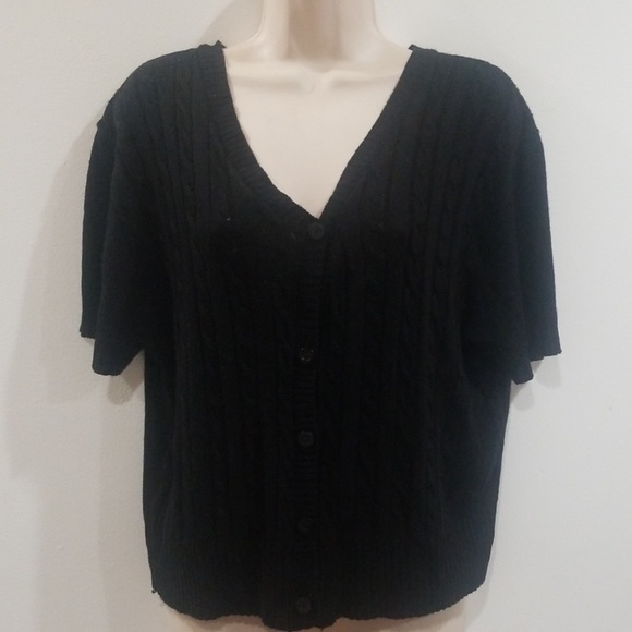 Gabriel New York women's black cable knit sweater - Picture 3 of 16